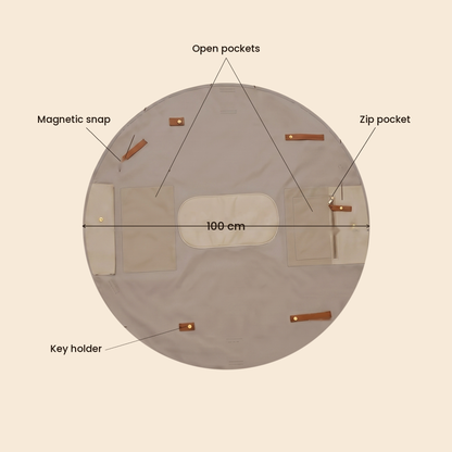 · Interior view of the LEMI Bag showing storage space